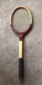 Vintage Wooden Tennis Racket "Hummer" Hughes Patent