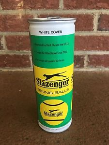 Vintage White Slazenger Tennis Balls In Sealed Can, Very Rare