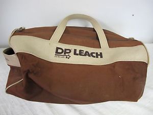 DP LEACH RACQUETBALL GYM DUFFLE BAG BROWN TAN VINTAGE