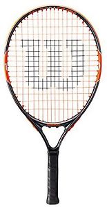 Wilson Unisex Burn Team 21 Tennis Racket, Black/Orange, 3 1/2 Tennis Racket