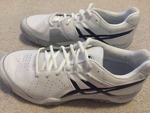 NWOB Asics Gel Encourage LE Tennis Shoes Leather White Navy