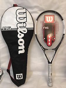 NEW Wilson N6 Code 110 STR Tennis Racket With Bag Over Size 9oz