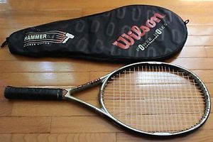 Wilson Hammer Titanium 4.4 Tennis Racquet Stretch with case - FREE SHIPPING