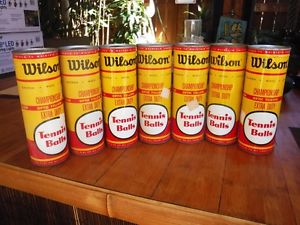 Wilson Tennis Balls USA 7 Tin cans Unopened w/ Key on bottom