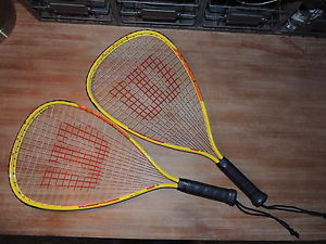 BRAND NEW FLOOR MODEL WILSON XPRESS YELLOW HYPERALLOY  RACQUETBALL RACKET