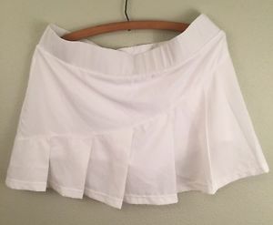 BCG Womens Size L Tennis Skirt Pleated White Short Stretch Skorts Athletic A13