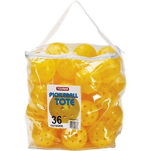 Tourna Pickleball OutdoorBallTote 36 Balls Optic Yellow