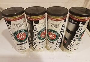 4 New Cans of Babolat Roland Garros All Court Tennis Balls Propenn Penn ATP