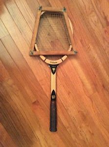 Vintage Wilson TR-X Tennis Racket With Wooden Holder