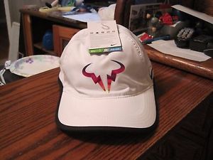 NWT ADULT UNISEX NIKE DRI FIT RAFA NADAL TENNIS CAP - WHITE