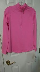 JOFIT TENNIS WARMUP ZIPPER TOP SIZE M -" BUBBLEGUM"  PINK -LONG SLEEVE