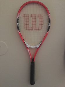 Slightly Used Red Wilson Beginners Tennis Racket 3 4 3/8