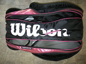 WILSON Tour Tennis Racquet Gear Bag Case Backpack w/ Thermoguard