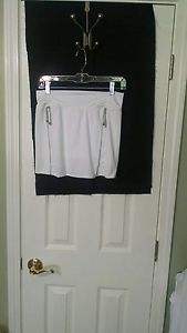 YAFFA WHITE "RUCHED" TENNIS SKORT SIZE L