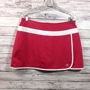 ATHLETA Tennis Golf Skort   Dark Coral/White   Medium  EUC