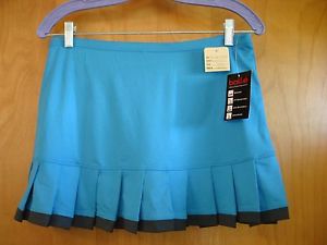 NEW Bolle High Performance Tennis Skirt Skort Blue Pleated Small NWT MSRP $56