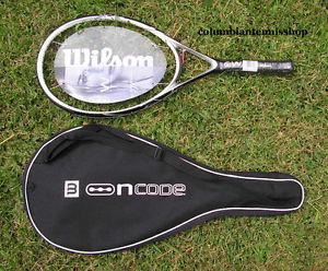 New Wilson Ncode NW W2 Black Whisper 117 Adult Racket + case 1/2 (4) unstrung