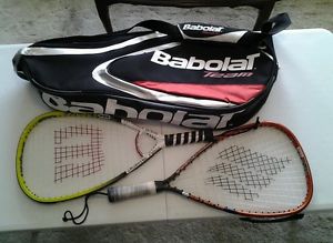 Babolat tennis racket ball case with 2 Racket ball Rackets