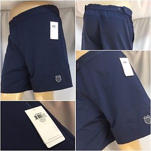 K Swiss Tennis Shorts L Blue Court Short Pockets NWT YGI 5176