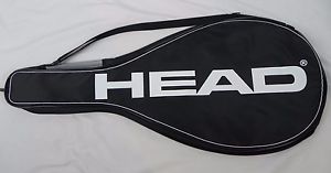 NEW Head Black Padded Full Tennis Racquet Cover w/Adjustable Strap