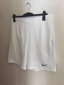 NEW NIKE 9" Gladiator Premier Mens Tennis Court Shorts L White  658060-100