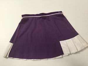 NWT Women's WIMBLEDON Purple & White Pleated TENNIS Skirt Size 12 Croquet Lawn