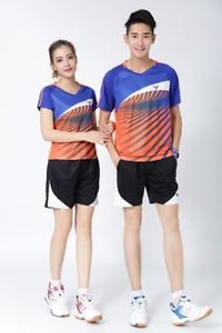 2017 men & women Tops table tennis badminton clothing Set T-shirt+shorts