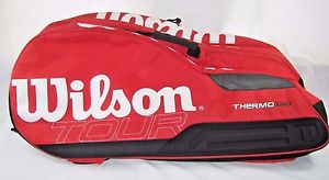 Wilson Tour Thermo Guard Tennis Bag 3 Compartment + pocket Racquet Racket Red