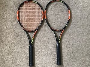 Wilson Tennis Racquet Burn 100S 4 1/2 Grip 2 Racquets