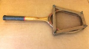 Vintage Wooden Tennis Racquet with Press Champion Western Auto Stores