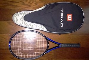 WILSON TRIAD HAMMER 4.0 OS 110 TENNIS RACQUET 4 1/2   27.5"  w/COVER CASE