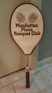 Vintage Manhattan Plaza Racquet Club Cover W/ Wilson Sovereign Racquet