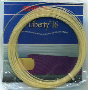 ASHAWAY LIBERTY 16ga TENNIS STRING,  Natural. Lowest Price!   (20) 38' sets