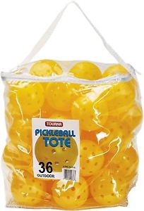 Tourna Pickleball OutdoorBallTote, 36 Balls, Optic Yellow