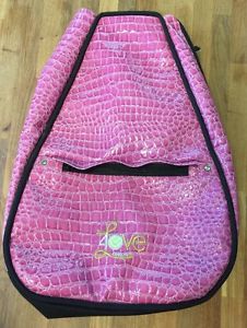 40 Love Courture Pink Crocodile Croc Tennis Backpack Bag Keychain Rare Cute! GUC