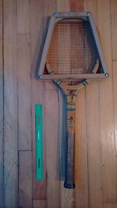 Wright and Ditson vintage Eagle tennis racket with gut strings and wooden frame