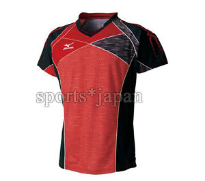 Mizuno JAPAN Table Tennis Ping Pong National Team Jersey Takkyu Shirt 2017 Red