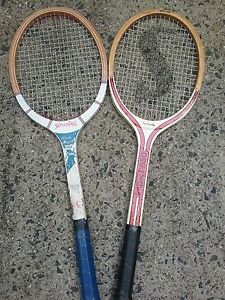 2 Vintage Wood Tennis Raquets