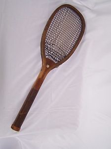 ANTIQUE 1900s WRIGHT & DITSON Championship SEARS WOOD TENNIS RACKET VINTAGE