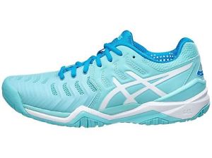 Asics Gel Resolution 7 women Aqua/White/Blue E751Y-6701 + Free socks