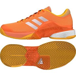 adidas Barricade 2017 BOOST men Orange/White/Gold BA9104 + Free socks