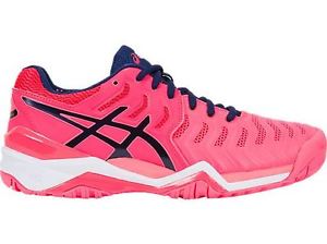 Asics Gel Resolution 7 women Pink/Blue/White E751Y-2049 + Free socks