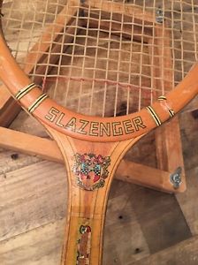 Vintage Wooden Tennis Racket Slazenger, Viking Made In England W/ Protector