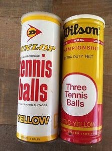 Lot of 2 Vintage Dunlop & Wilson Championship Tennis Balls Cans