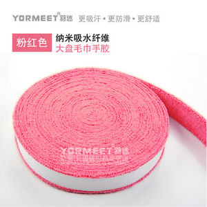 100%CottonTowelGrip Sweat Absorbent OverGrip for Badminton Tennis Racket PINK