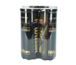 Wilson WRT106204 US Open Championship Extra Duty-3 Tennis Ball Can, 4 Pack Cans