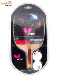 Butterfly Nitchugo-I Penhold Table Tennis Wood Racket Preassembled With Rubber