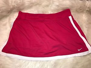 WOMEN'S NIKE BORDER TENNIS SKIRT/SKORT SZ LARGE HOT PINK DRI FIT MINT EUC