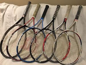 LOT 6 WILSON TENNIS RACQUETS TRIAD 6 N5 HYPER HAMMER 2.7 K SIX.ONE 95 N FURY