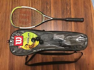 Wilson  Squash Racquet 150g Ncode Nrage With 3 Balls